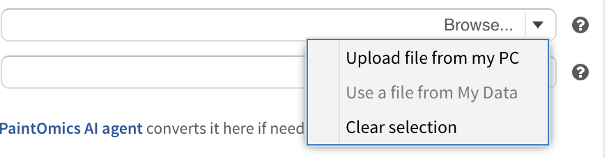 The Browse menu