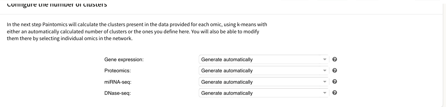 Cluster configuration